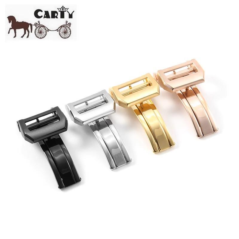 适用于万国IWC手表配件皮表带钢B扣葡萄牙表扣皮表带折叠扣子18mm