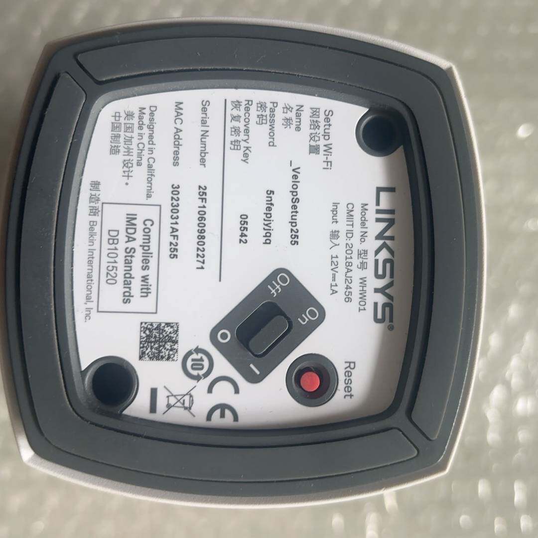 询价购-LINKSYS WHW01，无线路由器，成色如图，