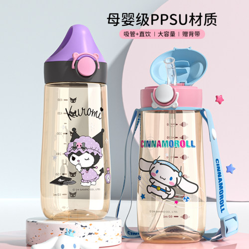 ppsu儿童上学专用水壶夏季吸管杯