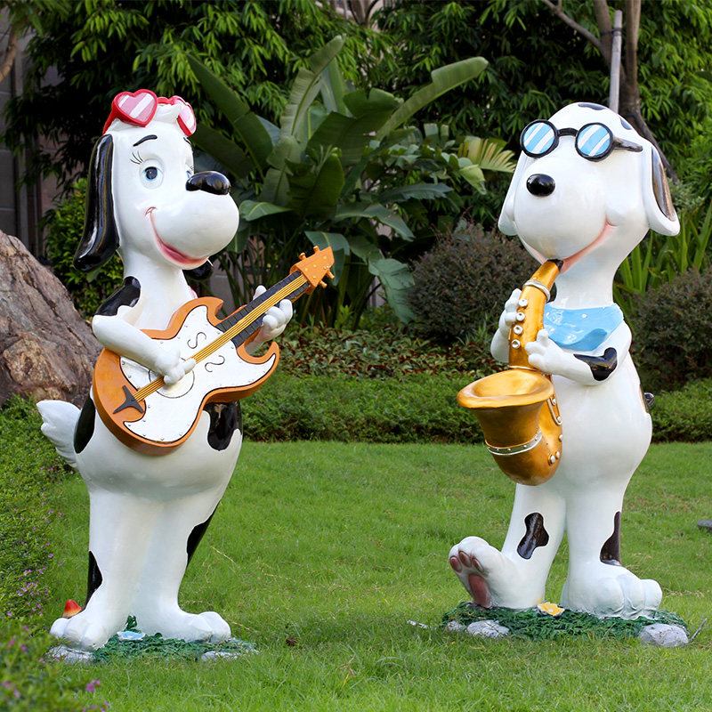 户外卡通玻璃钢动物雕塑音乐器狗摆件花园林景观装饰小品商场美陈|msdalam kategori Aksesori rumah, hiasan - dari Buy2taobao.com untuk memberikan perkhidmatan ejen Taobao profesional membeli