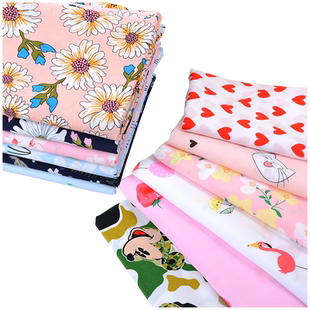 人造棉布料夏季宝宝服装绵绸衣服儿童棉布睡衣棉绸布料夏凉被面料