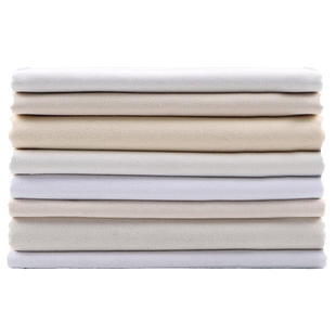 加厚白帆布料纯色涤棉老粗布白色手工沙发抱枕背包书包工业面料