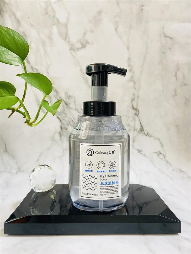 松泡沫型洗手液按压瓶温和滋润液体皂植物清洁家用338ml