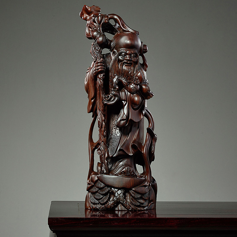 寿星公资深匠人中式黑檀