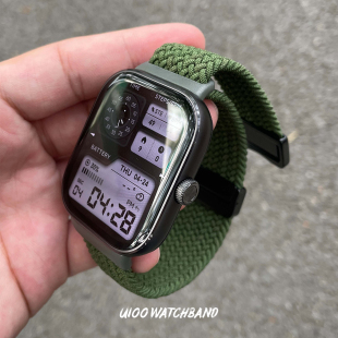 4表带编织置内磁吸扣小米手环9pro表带时尚 UIOO适用红米watch6