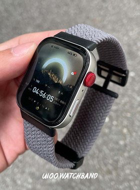 适用华为fit3/fit4/fit4pro表带尼龙编织磁吸折叠扣舒适时尚男女