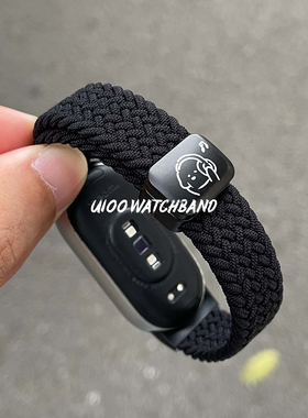 UIOO适用小米手环10表带小狗磁吸编织舒适透气小米手环9/8nfc表带