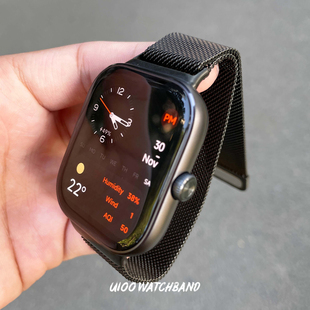 9Pro表带 4表带金属磁吸米兰尼斯小米手环8 UIOO适用红米watch6