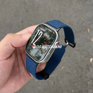 华为fit4表带 4表带菱形纹折叠扣小米9pro UIOO适用红米watch6