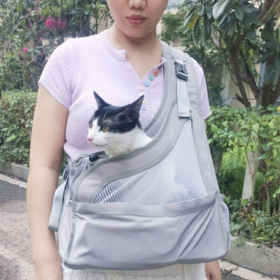 CUBY猫包宠物外出便携轻便款包猫狗通用透气网眼斜挎胸前骑行背包