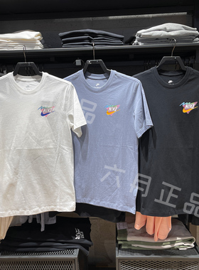 NIKE耐克法斗卡通印花运动T恤休闲宽松短袖 FD6637-010-100-493