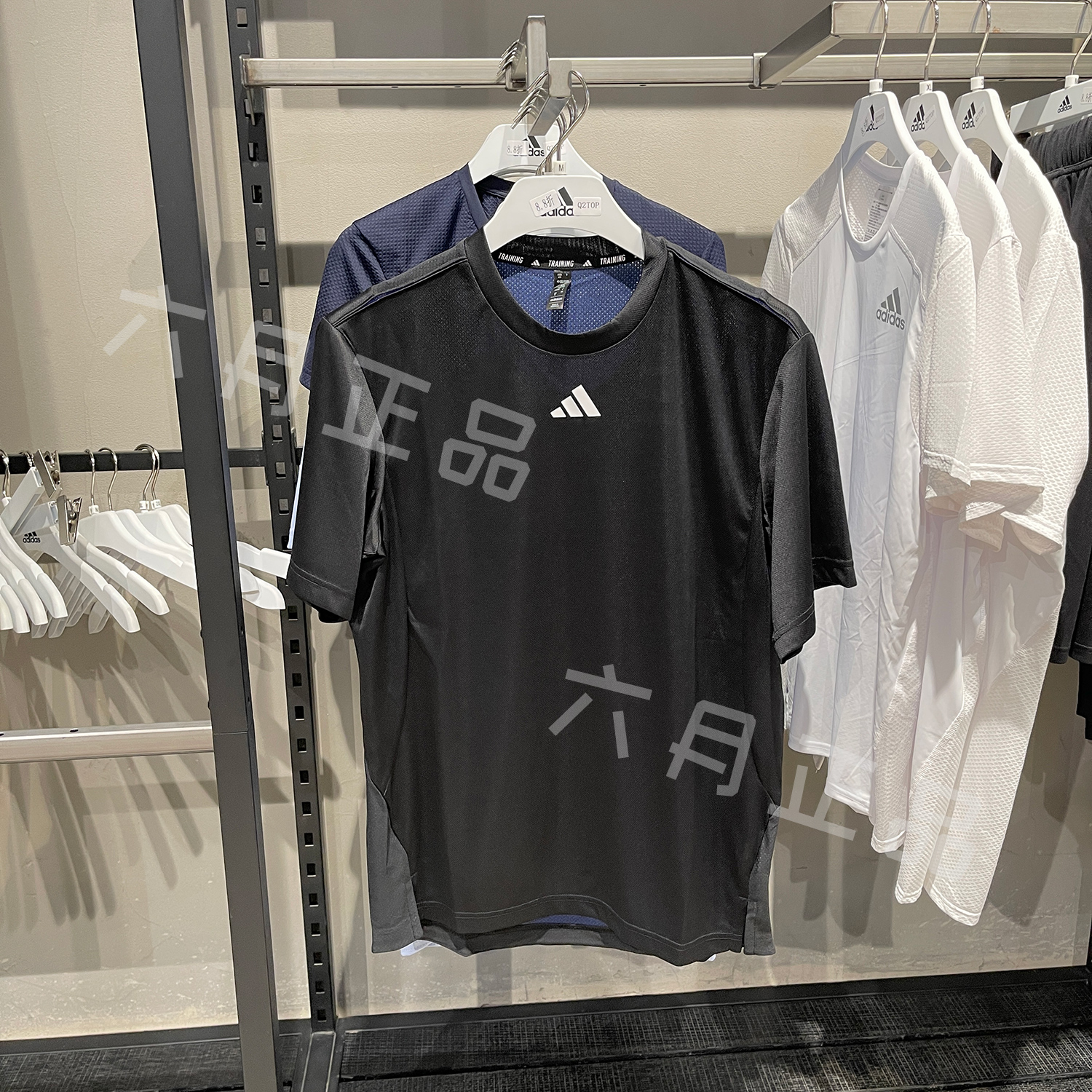 正品Adidas阿迪达斯男子圆领运动T恤排汗宽松透气休闲短袖 IB7915