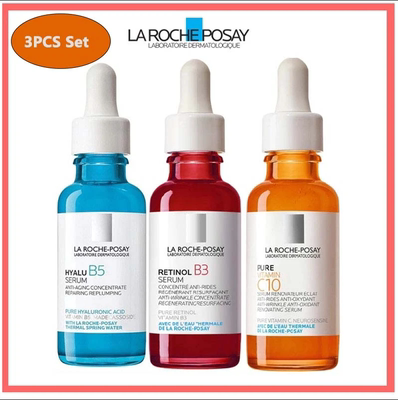 3PCS/Set La Roche Posay Serum Hyalu B5/Retinol B3/Pure Vitam