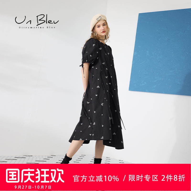 短袖甜美连衣裙女法式女装宽松