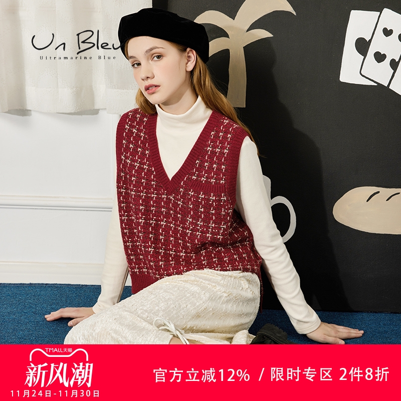 针织马甲女秋冬2022新款小众宽松