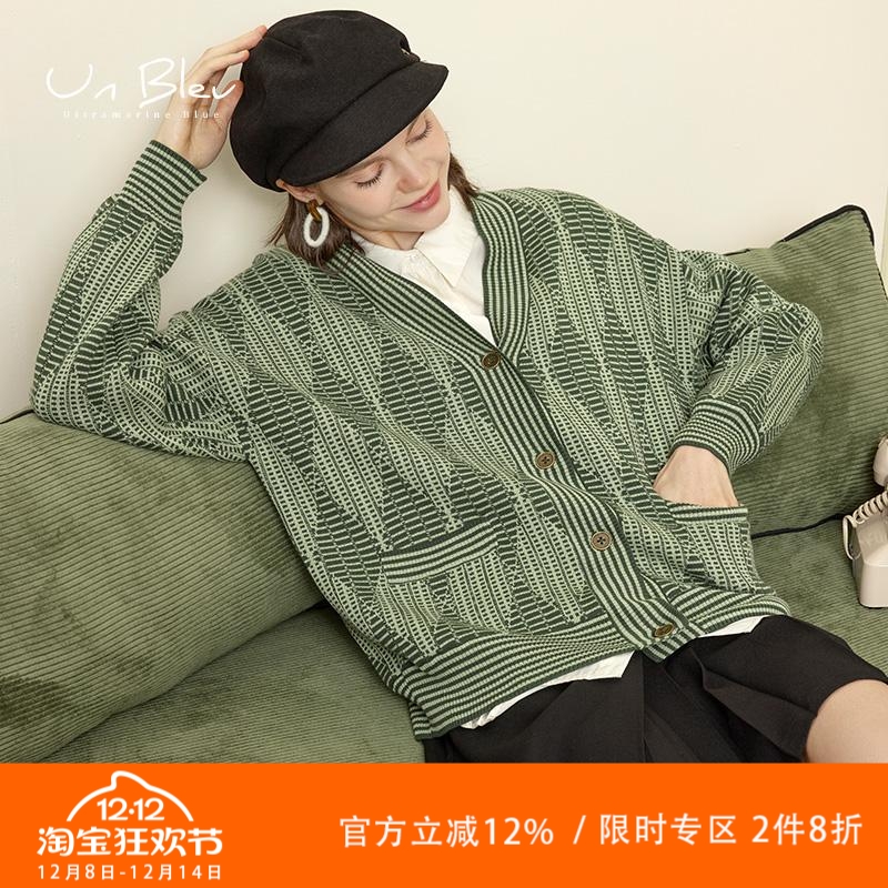 慵懒风宽松unbleu复古新款毛衫