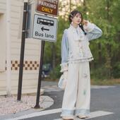 竹梅双清 原创国风中式 比甲改良宋裤 云藏月绣 日常汉服女套装 秋冬