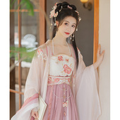 若芙蕖 古装 原创诃子裙大袖 唐制中式 云藏月绣 秋季 衫 国风汉服女款