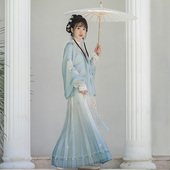 云藏月绣 百迭裙云肩日常汉服女秋 立领衫 琉璃盏 原创明制圆领半袖