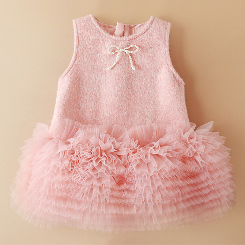 女童背心裙蝴蝶结蛋糕裙