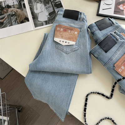 高端四面弹~！天丝醋酸 垂感有型 三种长度高腰显瘦直筒长裤春秋