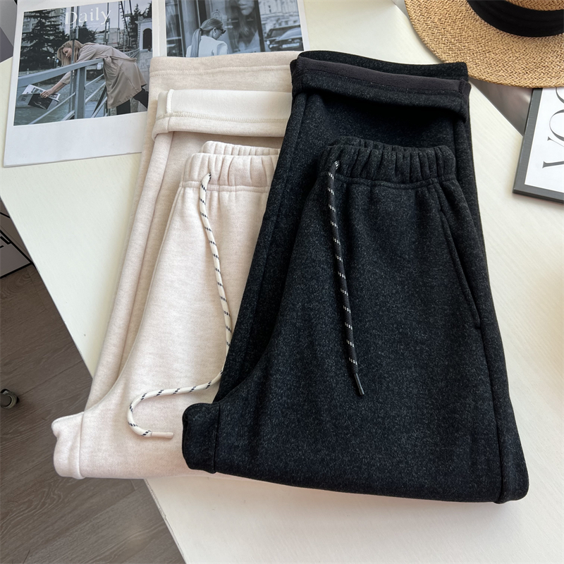 加绒加厚奥粒绒醋酸羊毛休闲裤
