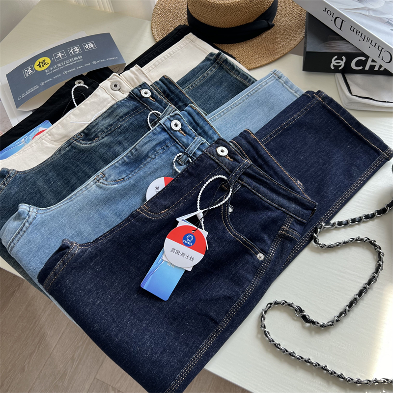 九分裤法棍牛仔裤春季