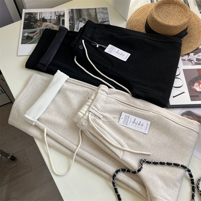 加厚保暖垂感百搭阔腿休闲直筒裤