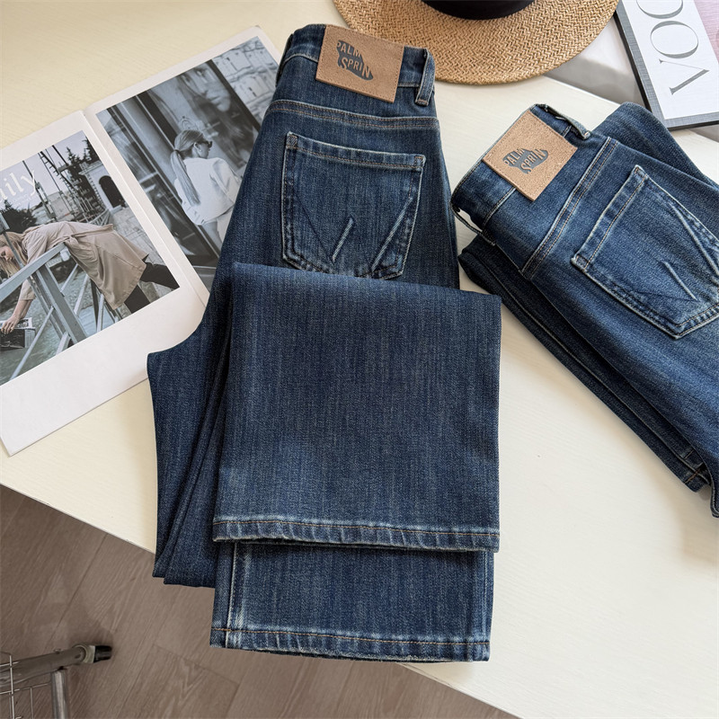 封神瘦瘦裤!双版本 春秋藏肉显瘦直腿牛仔裤女四面弹窄版阔腿长裤