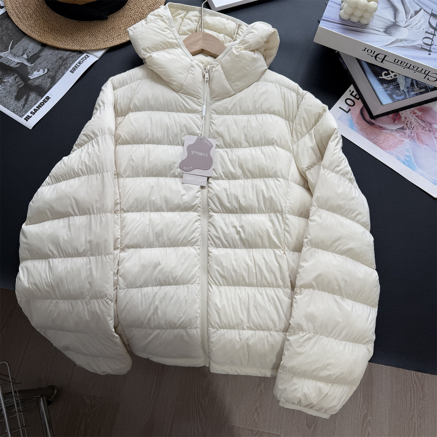 连帽排骨棉服百搭棉衣女