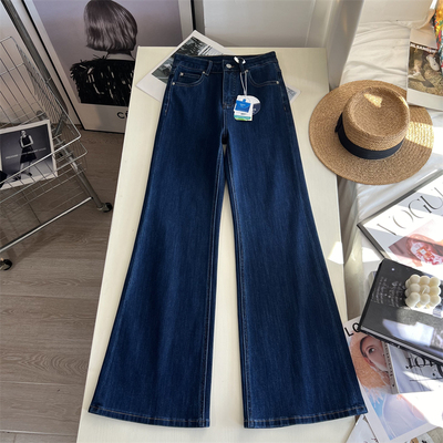 提臀显瘦直筒喇叭牛仔长裤