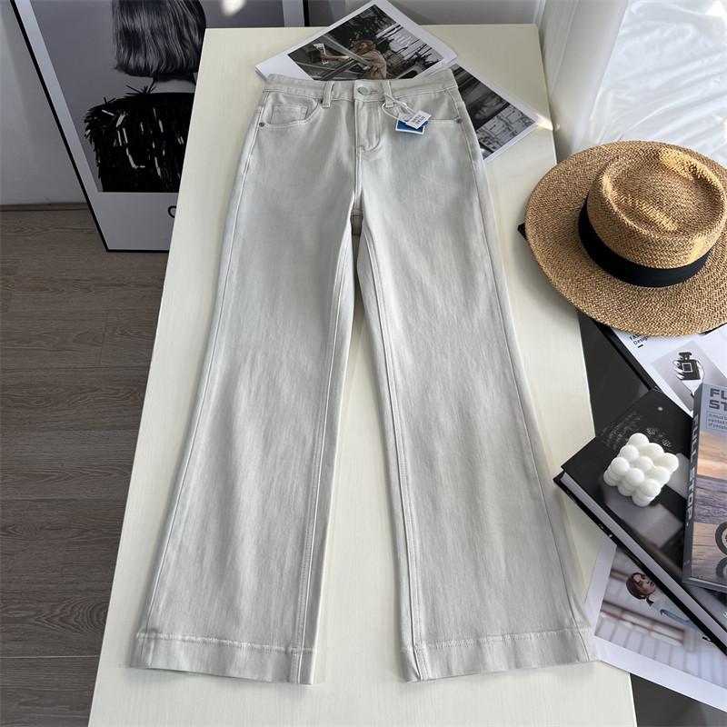 王炸版型！高端四面弹力新增洋气灰气质薄款九分微喇裤直筒牛仔裤