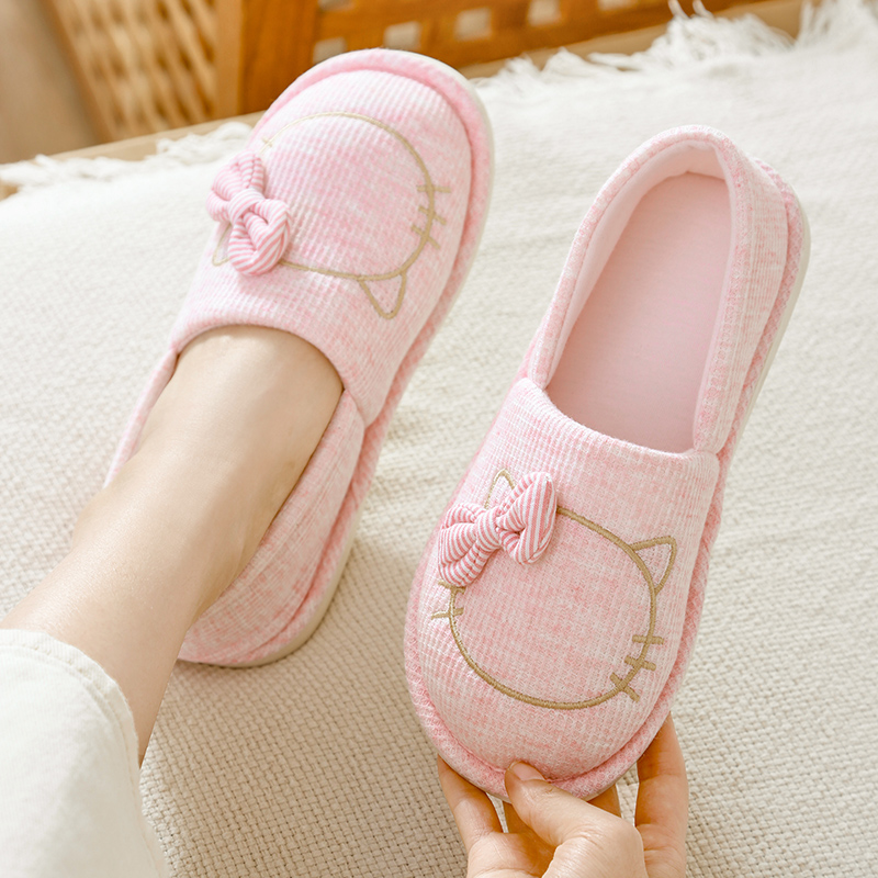 月子鞋秋冬季包跟产后春秋孕妇产妇11月份12家居软底厚底棉拖鞋女