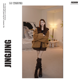 2025年新款 马甲25D113 气质慵懒风秋冬羊毛大衣外套