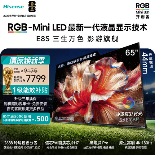 海信RGB-MiniLED电视E8S65吋