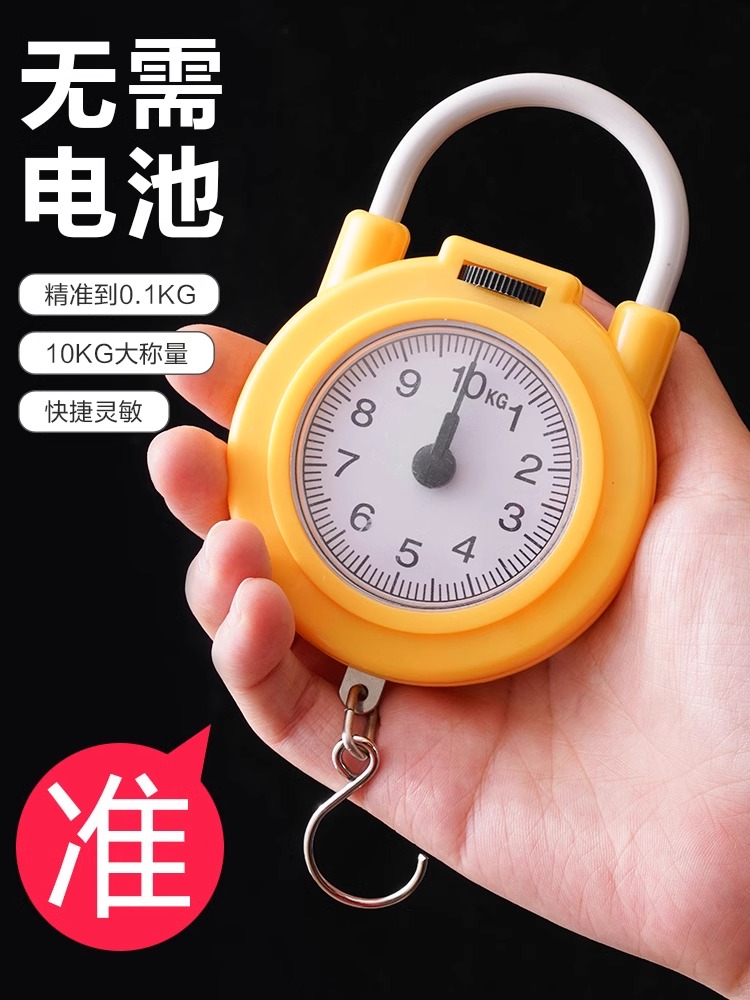 弹簧秤手提智能便捷式高精度电子秤家用快递小型随身带小称带勾称