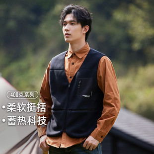 针织外套 拓路者潮流帅气马甲摇粒绒商务休闲男式 马夹秋季 新款 无袖