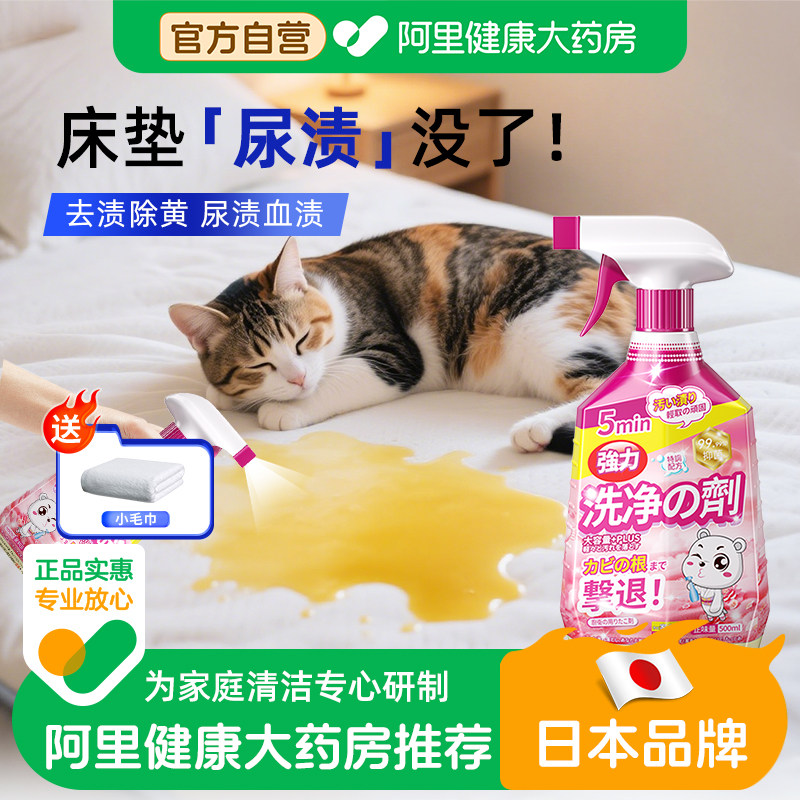 猫尿床垫清洗剂布艺免水洗宠物尿渍干洗剂除狗猫尿迹被子去黄神器