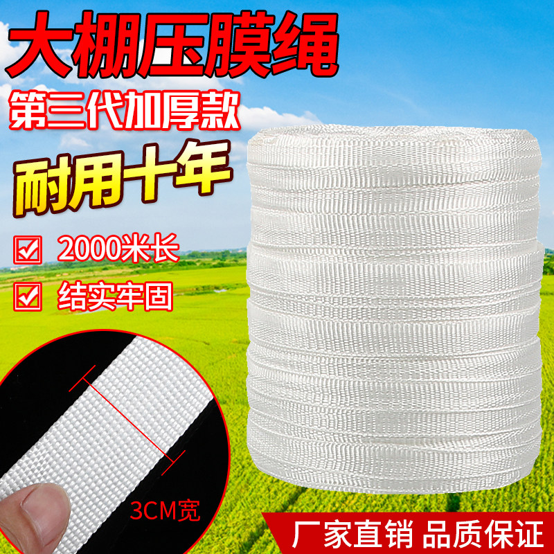 绳子尼龙绳耐磨抗老化塑料大棚绳子压膜绳压膜带专用压膜线扁带,居家布艺,绳子,淘宝优惠券,粉丝福利购,淘宝优惠卷