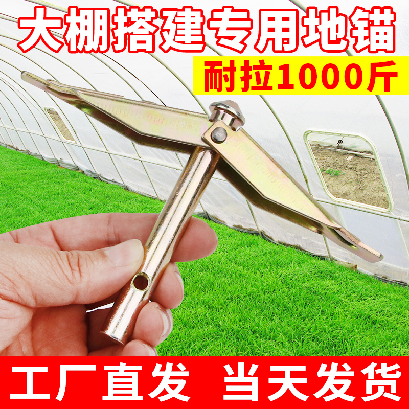 新升级大棚地锚钉果树拉枝拉紧器固定器不锈钢倒刺电杆拉线压膜绳