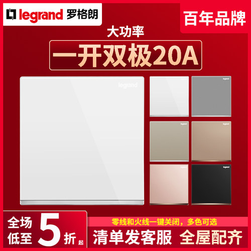 百年品牌罗格朗双极开关