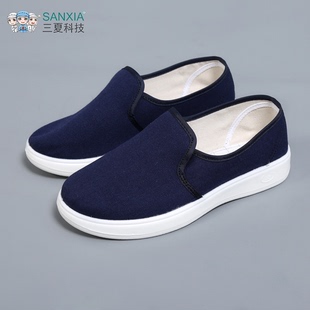 防静电鞋 洁净劳保布鞋 PU鞋 中巾鞋 工厂 底帆布白色蓝色工作鞋 新品