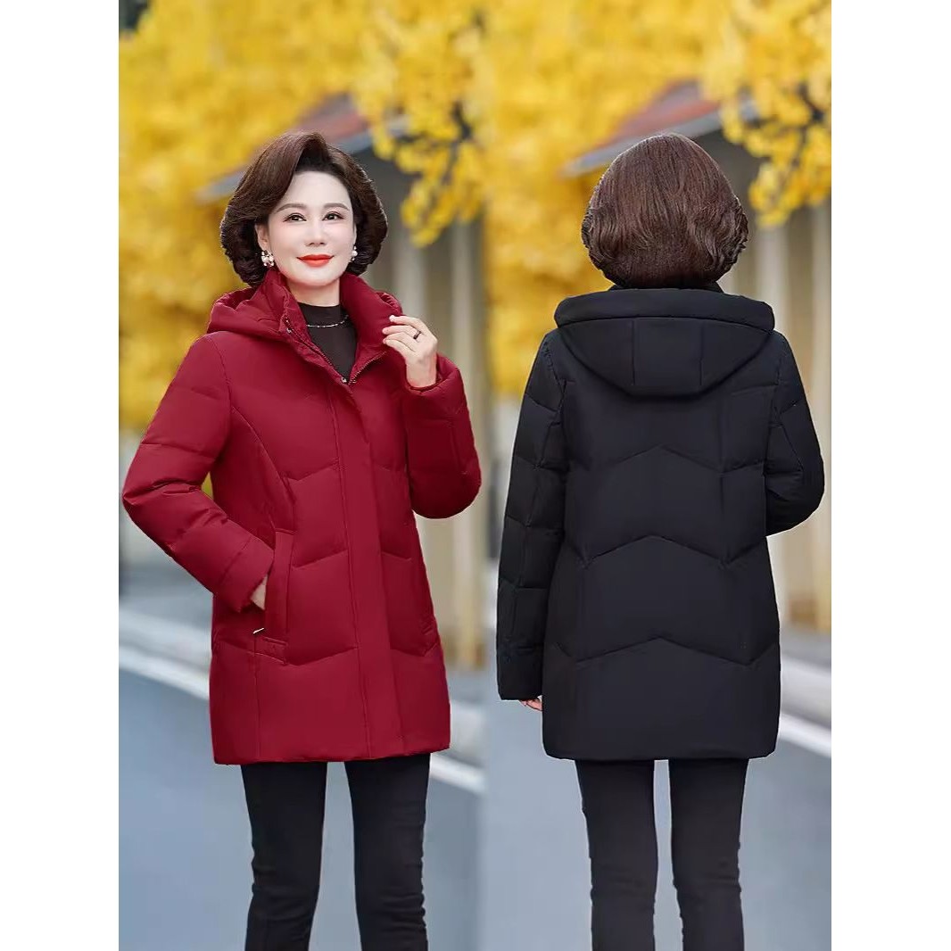 2025冬季羽绒服女普通款加厚保暖中年妈妈装时尚大码白鸭绒外套女,女装/女士精品,中老年女装,淘宝优惠券,粉丝福利购,淘宝优惠卷