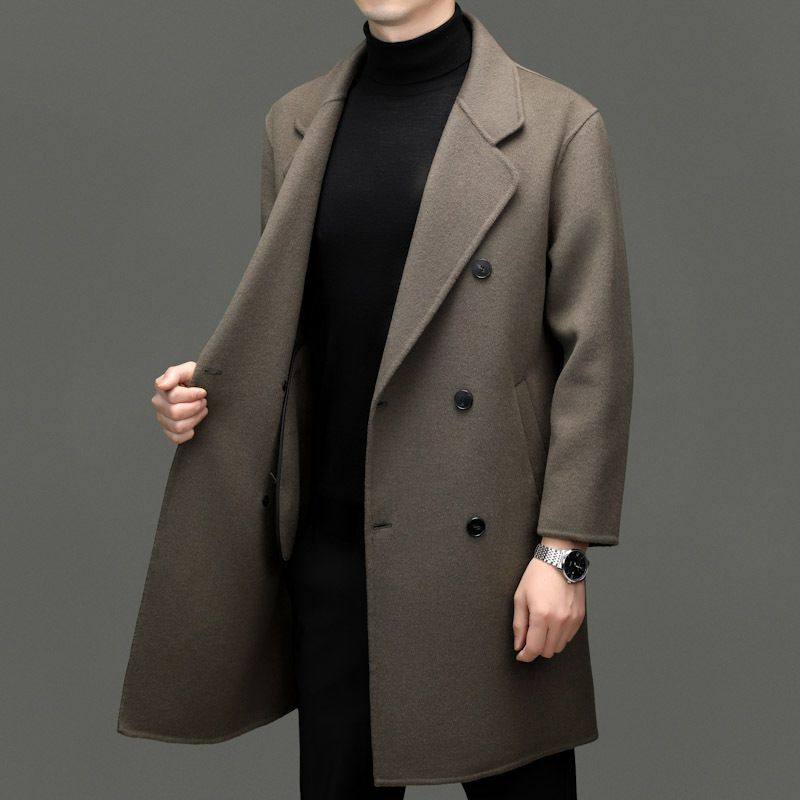秋冬新款毛呢西服大衣男士中长款宽松呢子大码外套潮韩版休闲风衣,女装/女士精品,毛呢外套,淘宝优惠券,粉丝福利购,淘宝优惠卷
