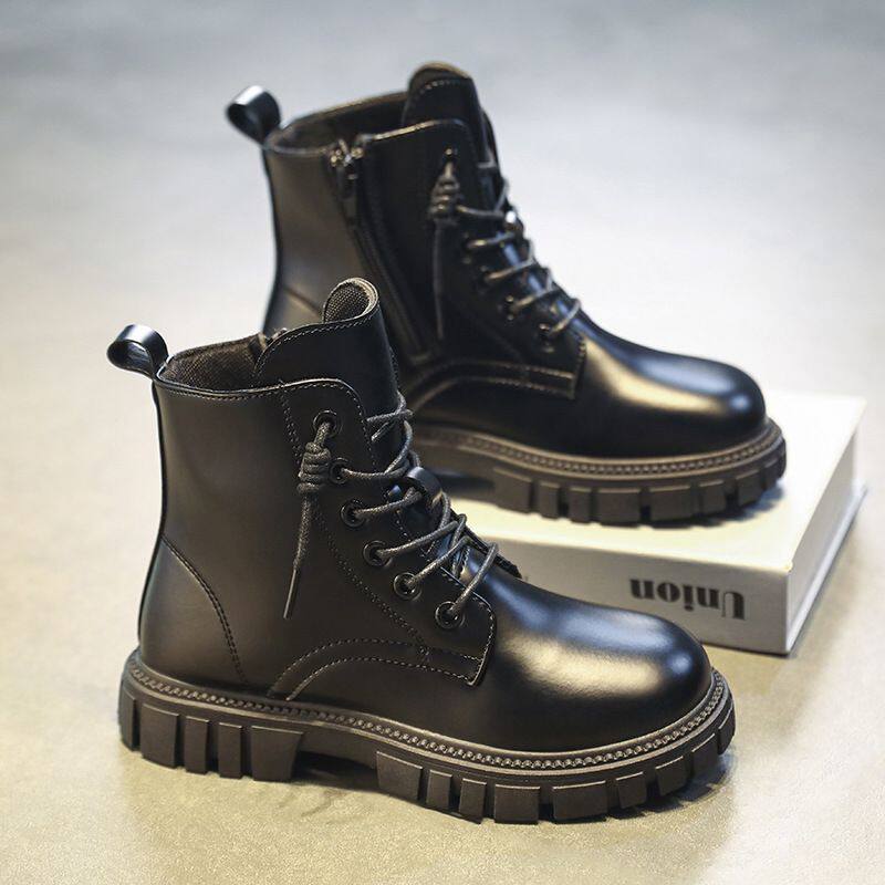 女童皮鞋儿童走秀时尚马丁靴新款春秋款英伦风中大童男童短靴