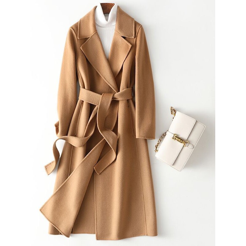 双面羊绒大衣女长款修身显瘦高级感2025冬新款羊毛呢外套