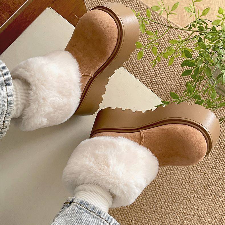 复古加绒防滑厚底雪地靴女2025秋冬季新款时尚百搭舒适松糕短靴子,女鞋,时尚雪地靴,淘宝优惠券,粉丝福利购,淘宝优惠卷