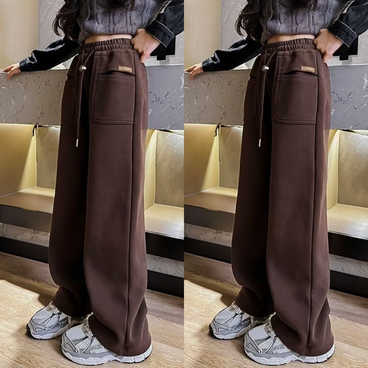 女童秋装休闲裤春秋新款儿童中大童秋季宽松窄版直筒阔腿卫裤