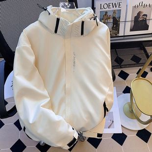 美式机能冲锋衣棉服男冬季加厚三合一可拆卸摇粒绒外套情侣装夹克