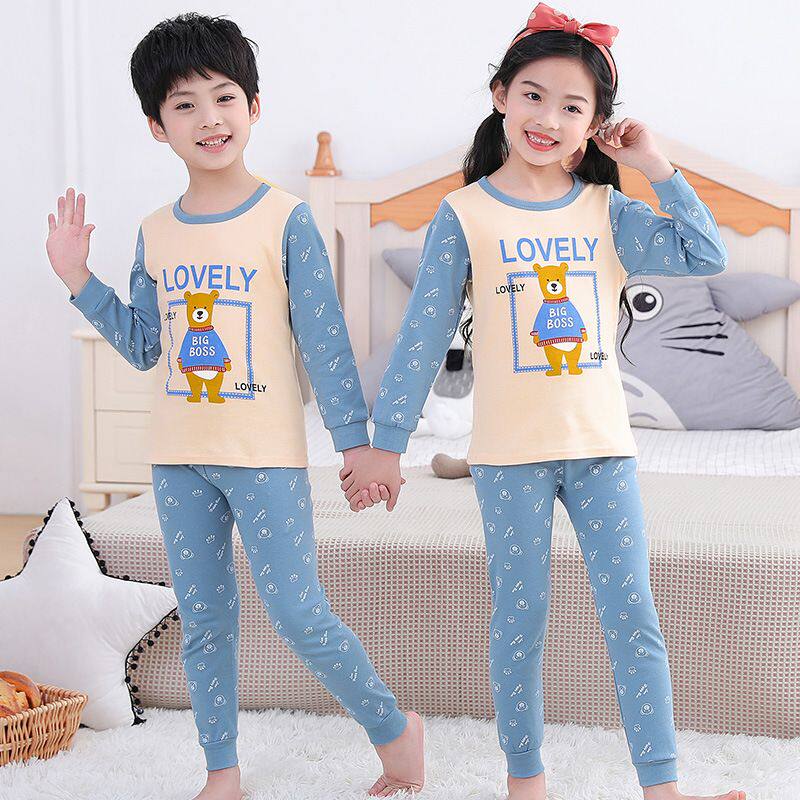 儿童秋衣秋裤套装男女童衣服秋冬款棉毛衫中小童保暖内衣睡衣纯棉